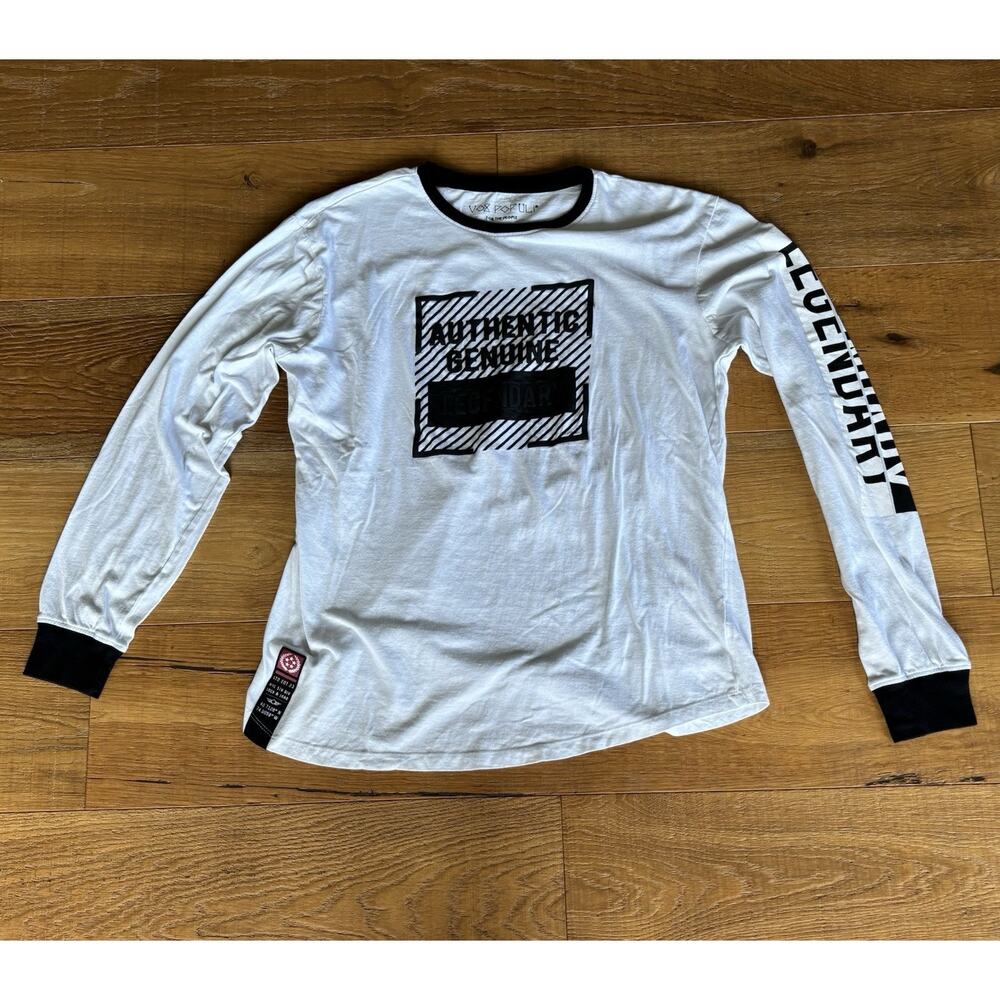 Vox Populi For The People Long Sleeve Graphic Tee Shirt Size L Streetwear